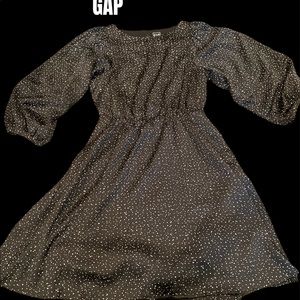 Gap Pretty Black Polka Dot Dress 👗 Size Small